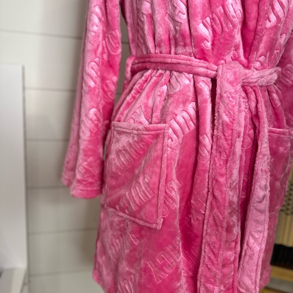 Juicy couture Pink lush luxe robe gift Christmas Valentines velour - Picture 8 of 11
